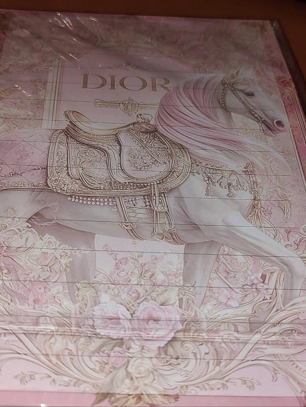 New! A5 Dior Pink Horse Decorative Notebook/ Binder Refill Paper
